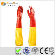 Sunnyhope 2015 Bestseller PVC-Handschuh grün, Autowasch-Handschuh, grüner Gummi-PVC-Handschuh